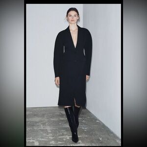 NWT ZARA ZW collection fitted hourglass coat sz XL